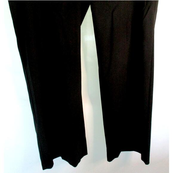 Chico's Women's Black Mid Rise Wide Straight Led Zip Front Dress Pants Size 16 - Picture 3 of 8